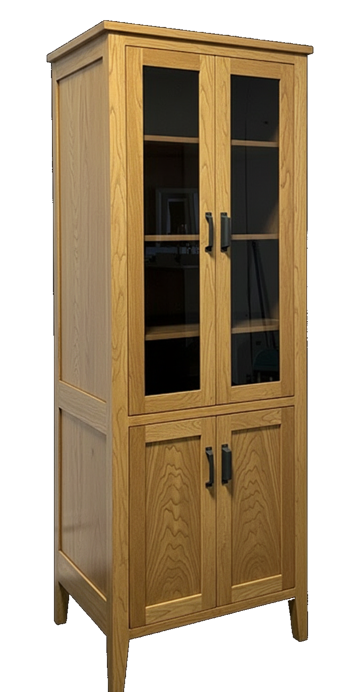 Trusty Wood Charleston tower rendered in Hickory finish, rendering, actual wood/finish may vary