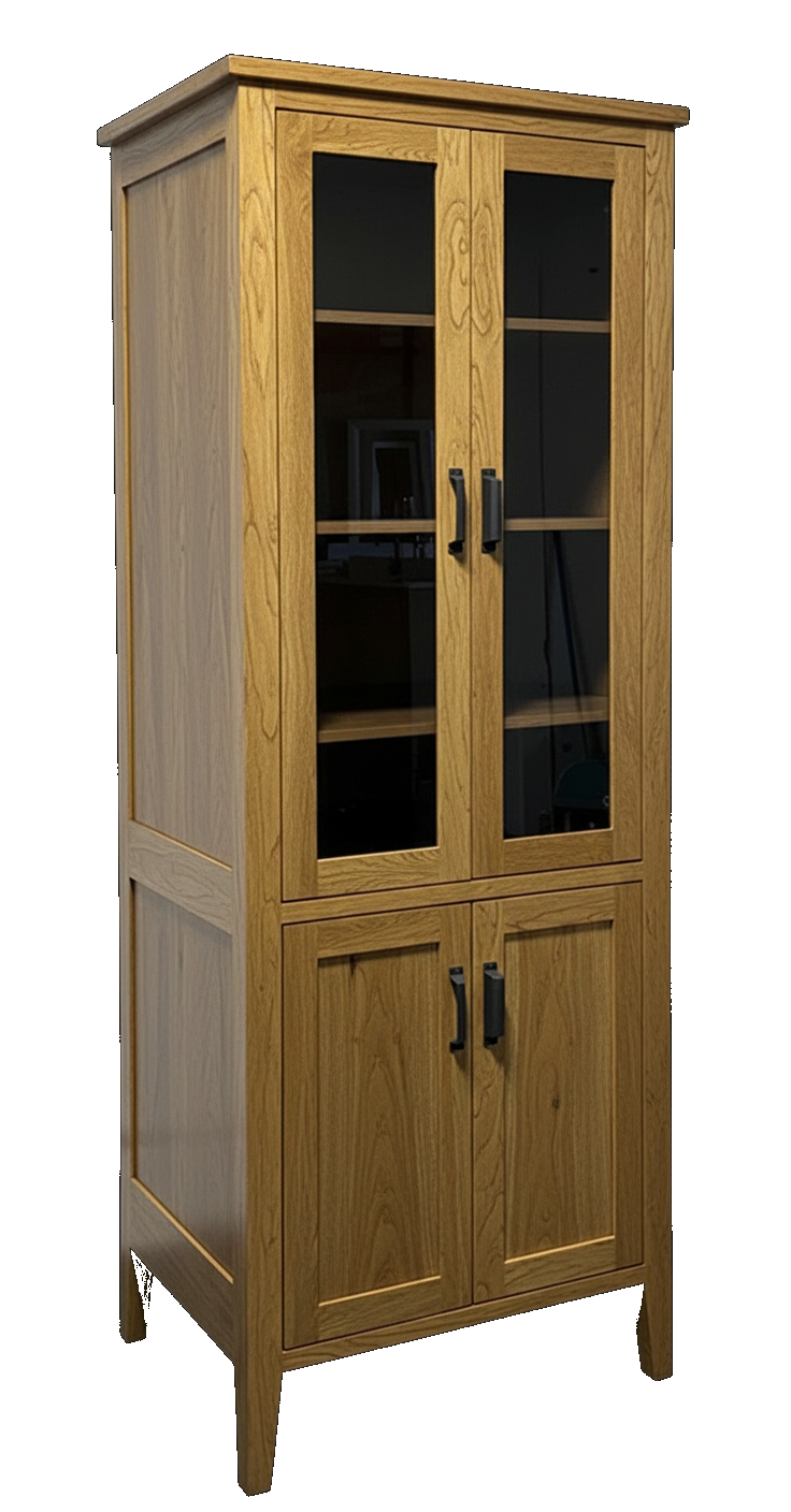 Trusty Wood Charleston tower rendered in Rustic Hickory finish, rendering, actual wood/finish may vary