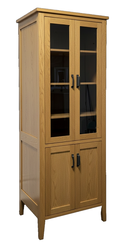 Trusty Wood Charleston tower rendered in White Oak finish, rendering, actual wood/finish may vary