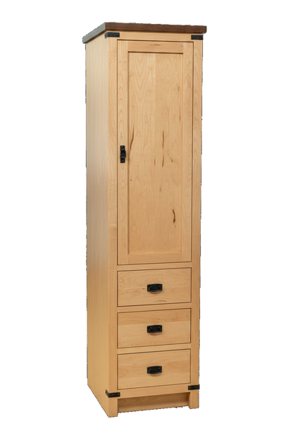 Trusty Wood Lexington tower rendered in Brown Maple finish, rendering, actual wood/finish may vary