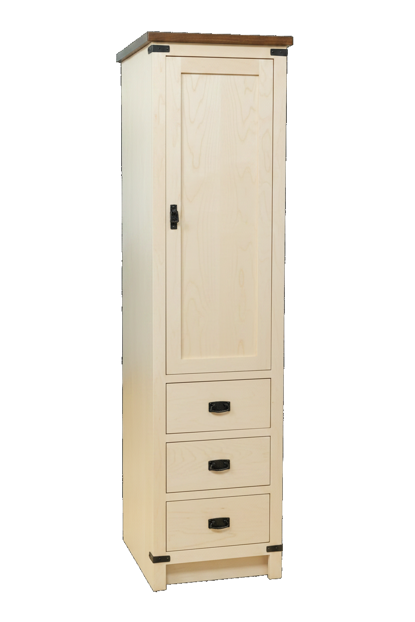 Trusty Wood Lexington tower rendered in Hard Maple finish, rendering, actual wood/finish may vary