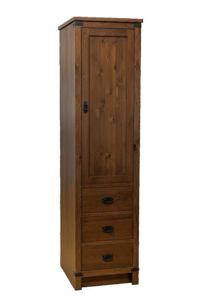 Trusty Wood Lexington tower rendered in Rustic Walnut finish, rendering, actual wood/finish may vary