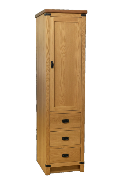 Trusty Wood Lexington tower rendered in White Oak finish, rendering, actual wood/finish may vary