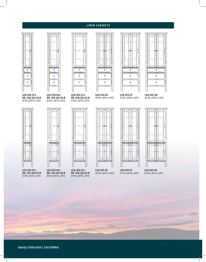 california Linen Cabinet dimensions