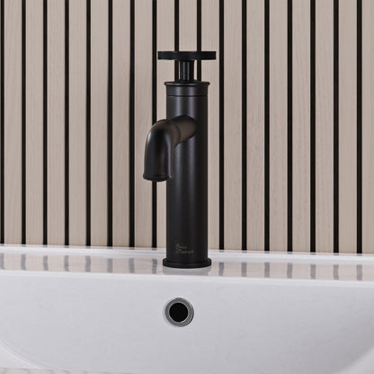 Swiss Madison Avallon single hole bathroom faucet in Matte Black, SM-BF80MB