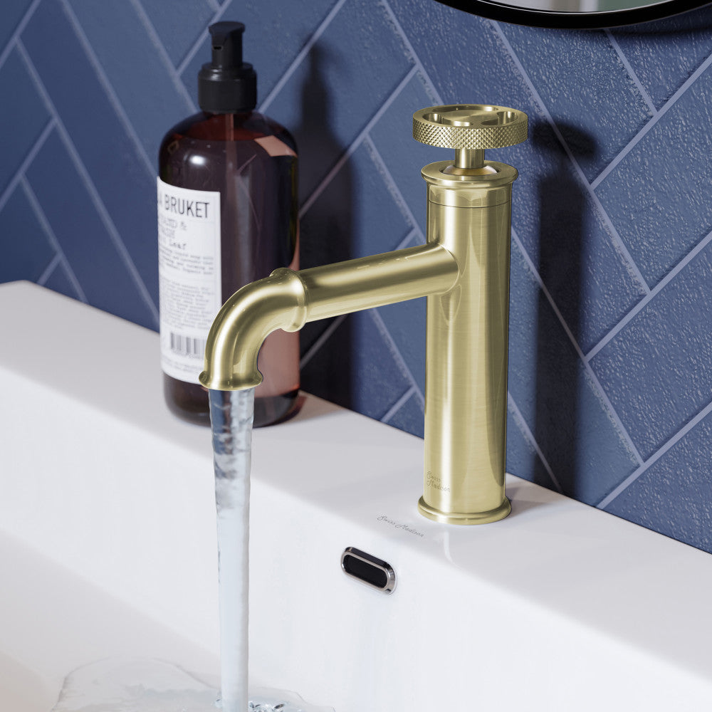 Swiss Madison Avallon single hole bathroom faucet in Brushed Gold, SM-BF80BG