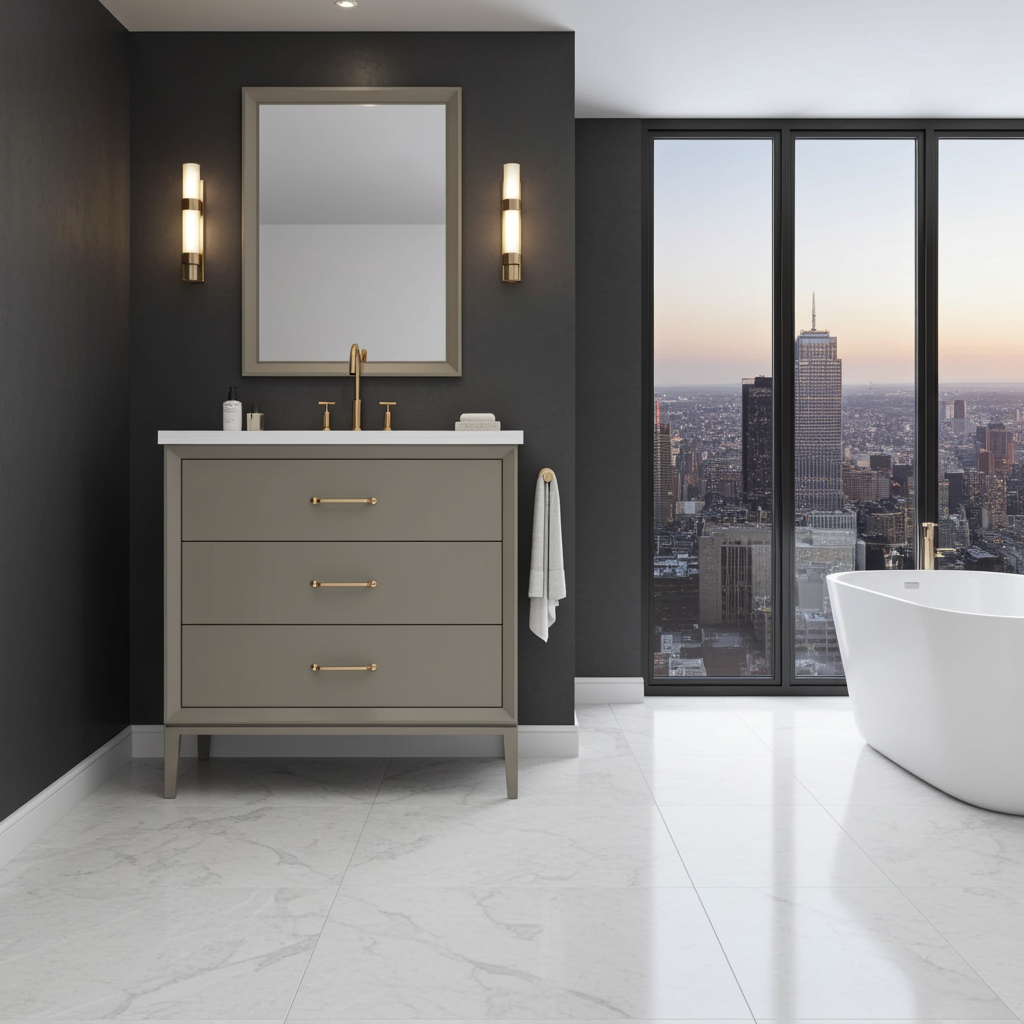 Vanderloc Alexandra Three-Drawer Single Bath Vanity - Vanderloc bathroom vanity