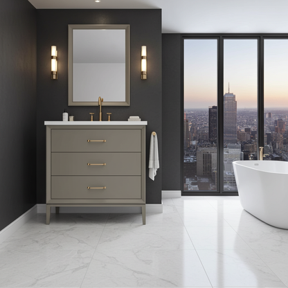 Vanderloc Alexandra Three-Drawer Single Bath Vanity - Vanderloc bathroom vanity