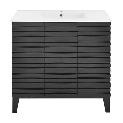 Swiss Madison, Cascade 36" Bathroom Vanity in Black